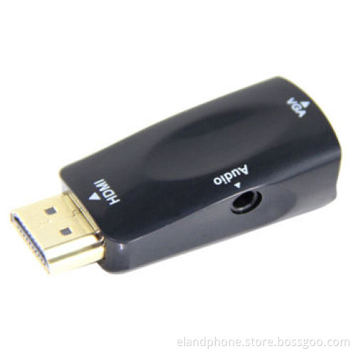 HDMI to VGA Adapter with 3.5mm Audio, Supports Pixel Clock Rate from 25 to 165MHz